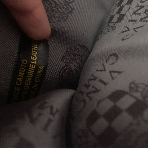 Vince Camuto Leather Louise Clutch Red Gold - Picture 5 of 6